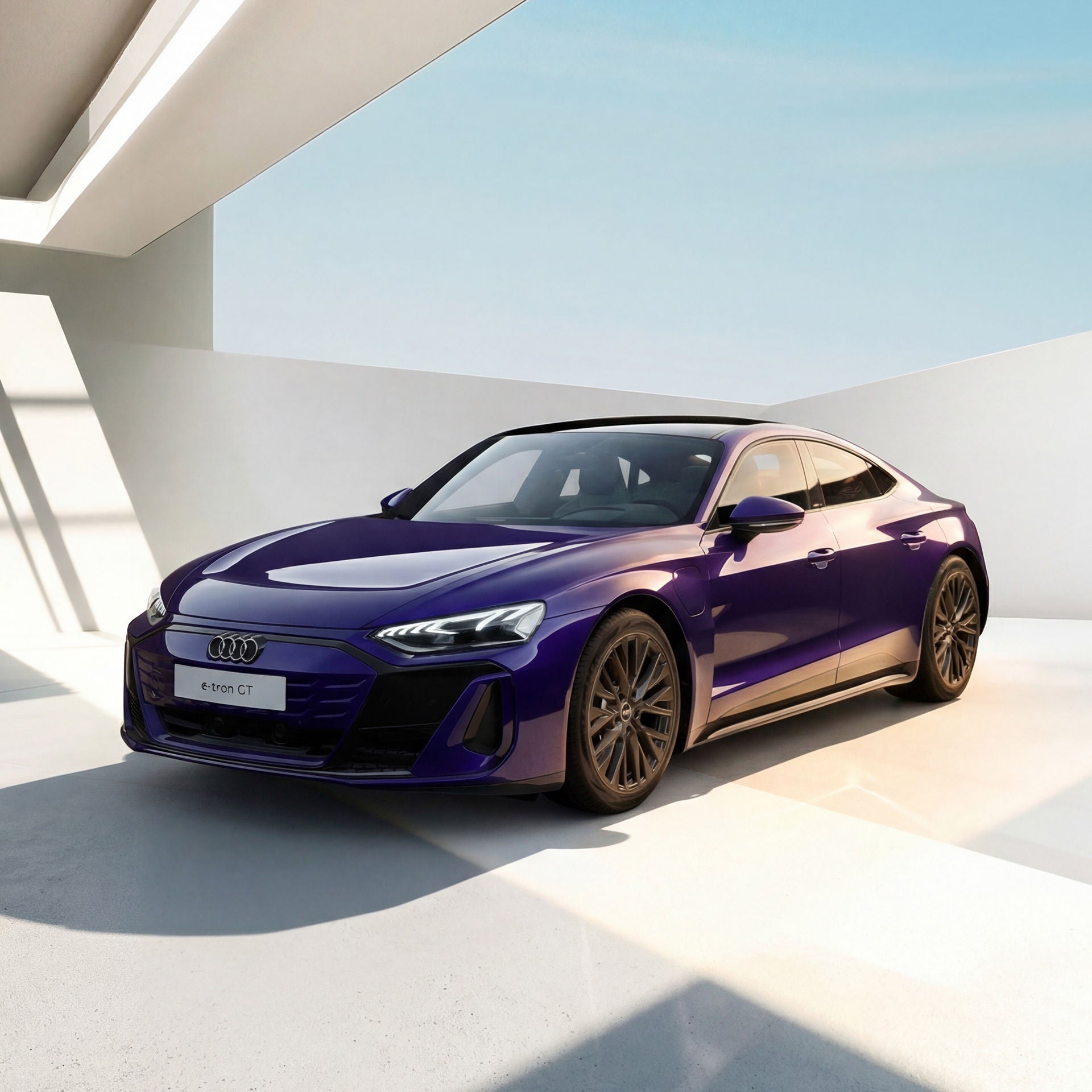 3/4 Ansicht eines blauen GT