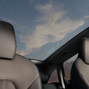 Blick auf das Panoramadach aus dem Inneren des A5 Avant.