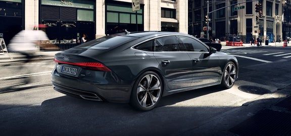 Side rear view Audi A7 Sportback