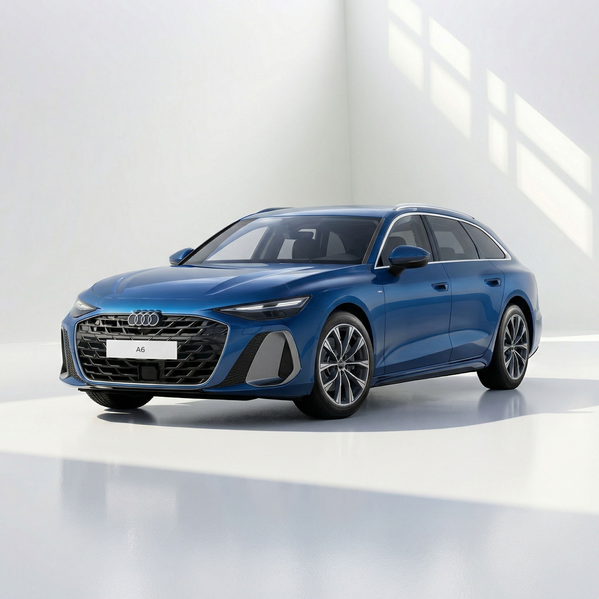 3/4 Ansicht eines roten Kombis