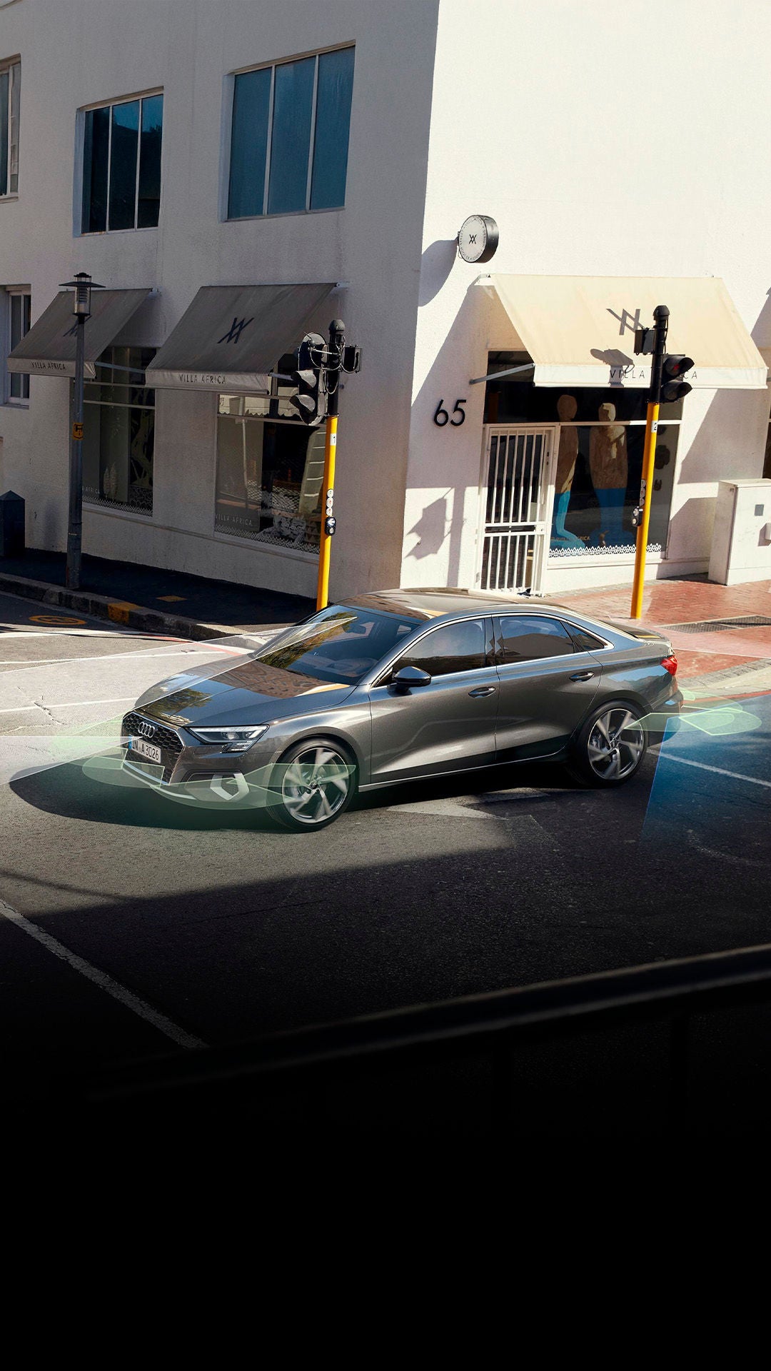 Foto de las tecnologías de asistencia de Audi.  