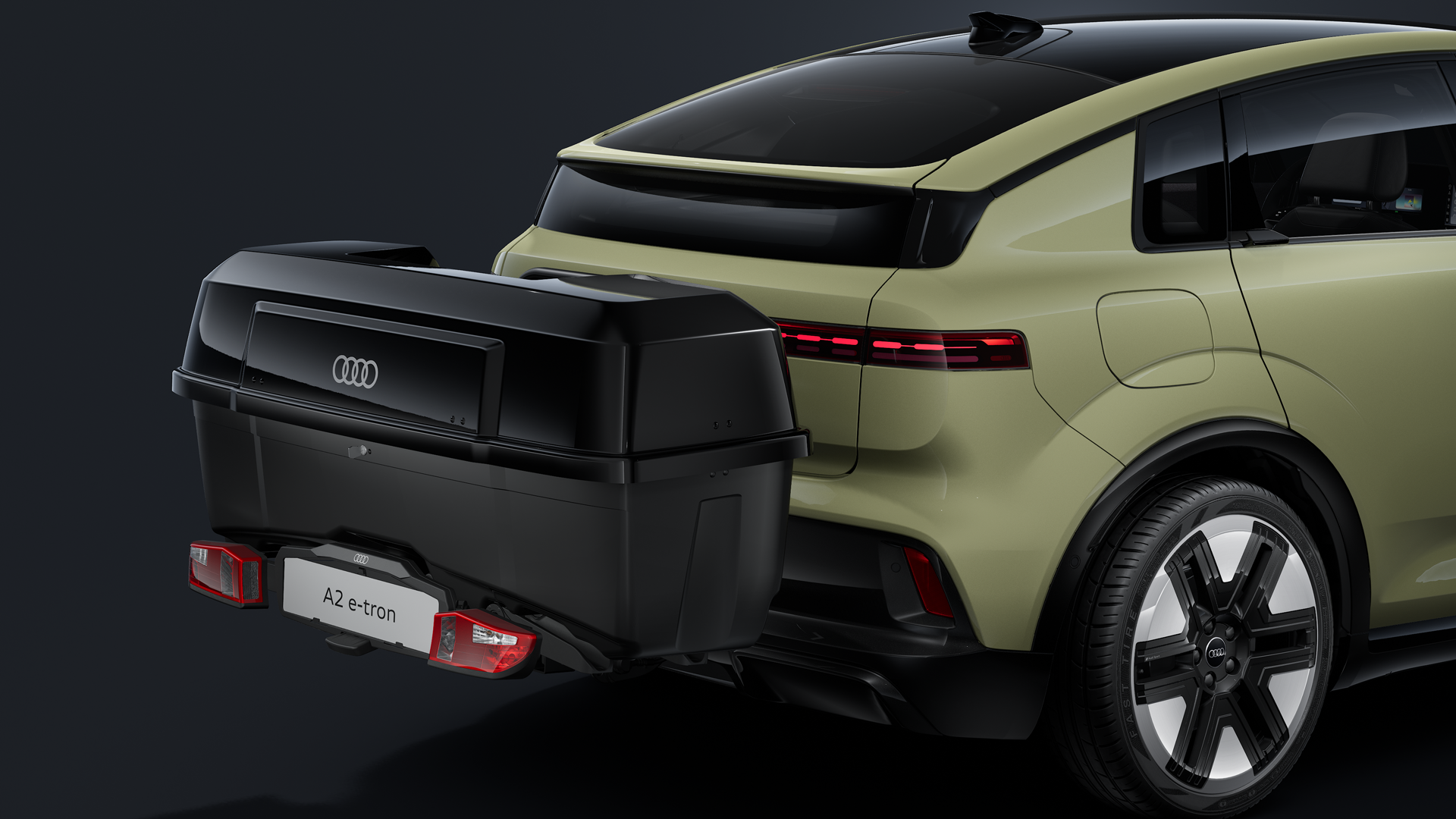 Portaequipajes trasero del Audi A2 e-tron. 
