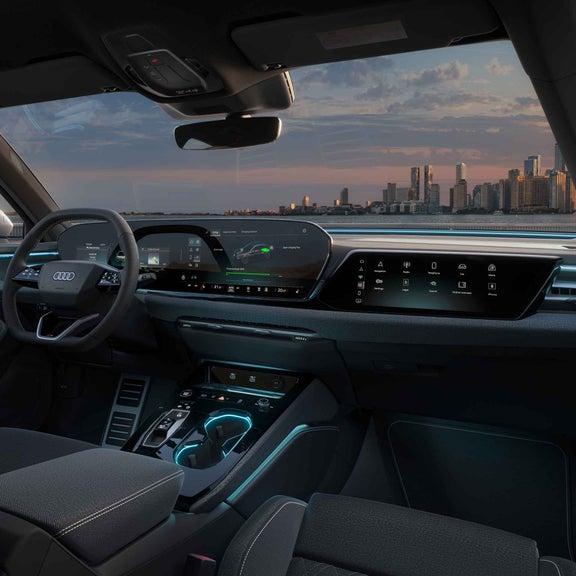 Interieuraanzicht van het MMI-display in de Audi A5 Berline