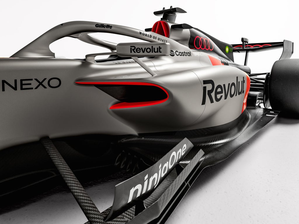 Close-up detail of the front of the Audi F1® Project.