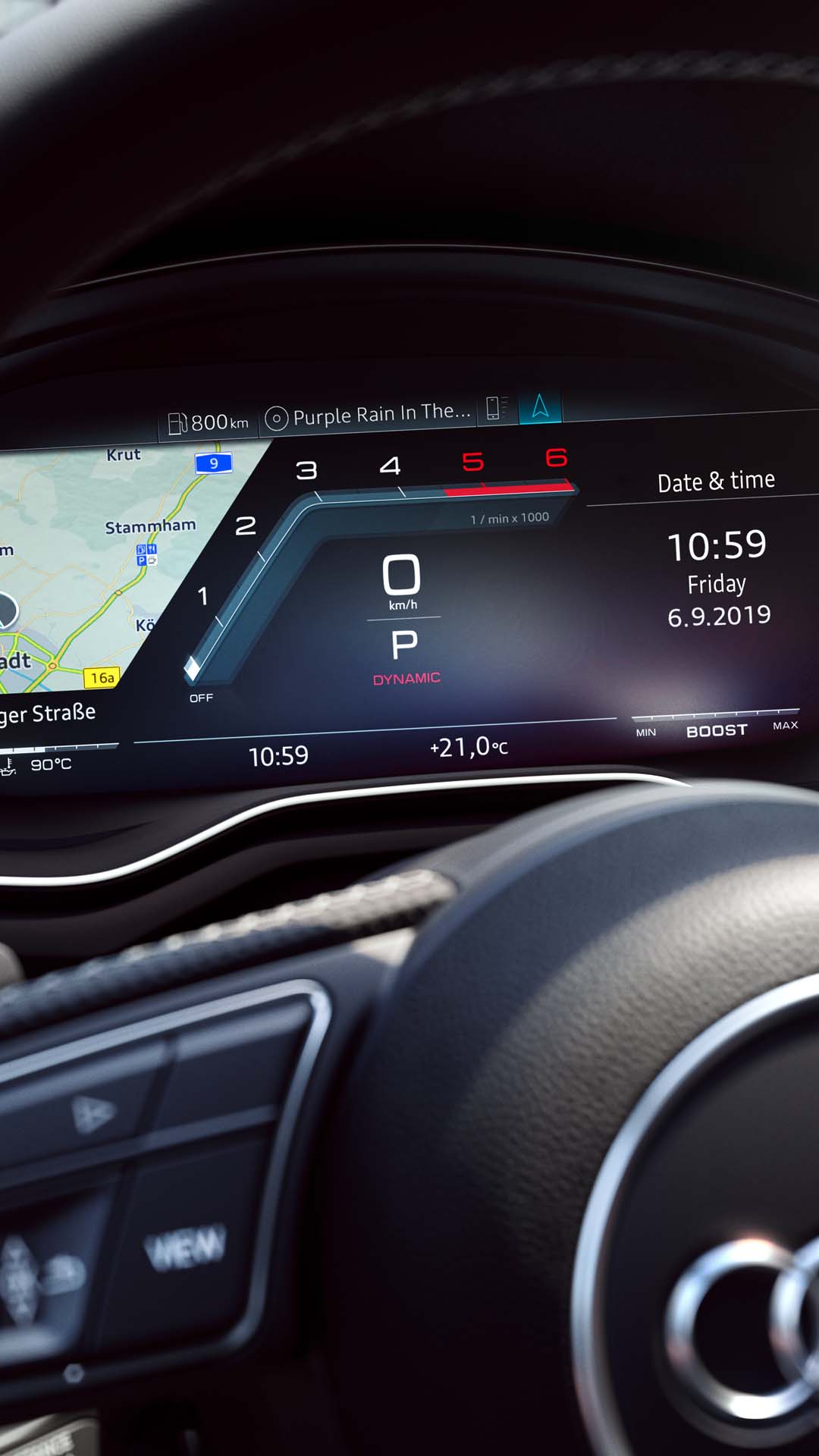 Cockpit of the Audi S5 Sportback