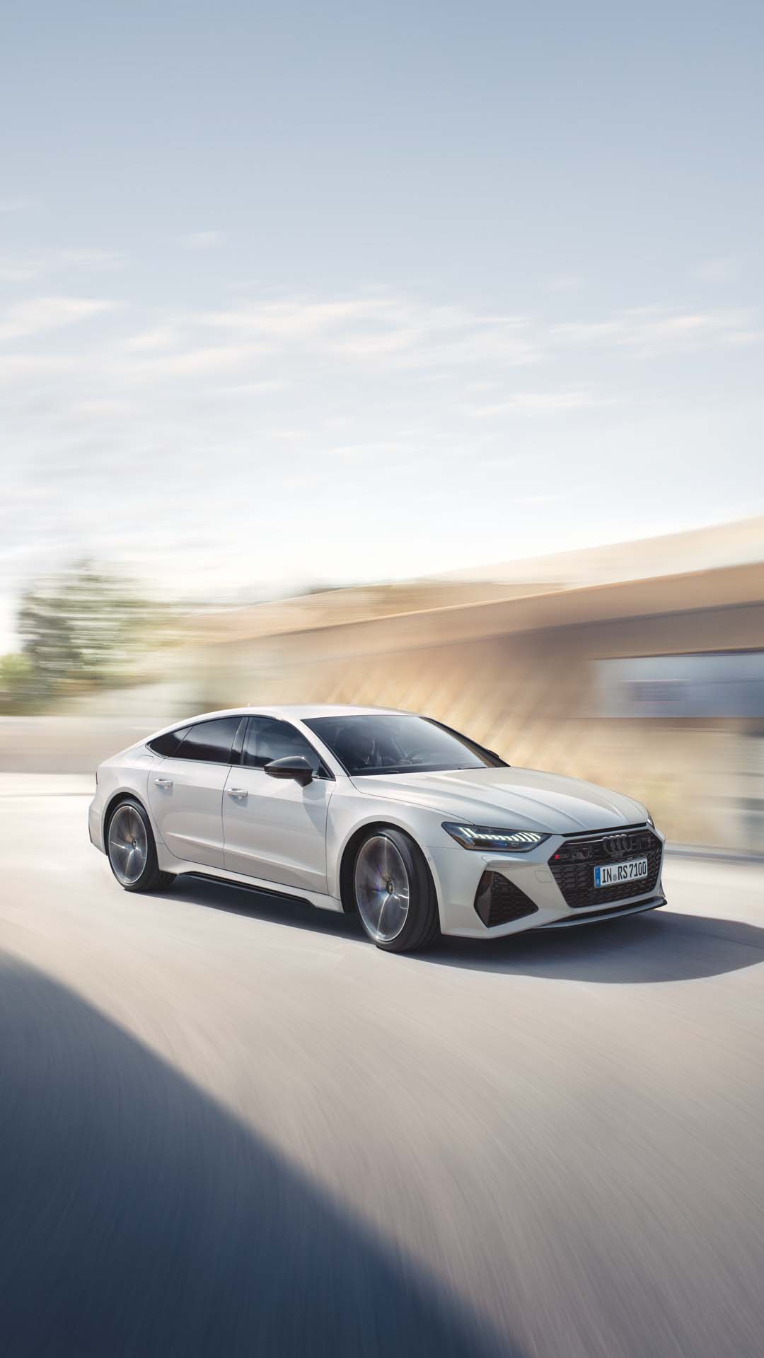 Dynamische Seitenansicht des RS 7 Sportback