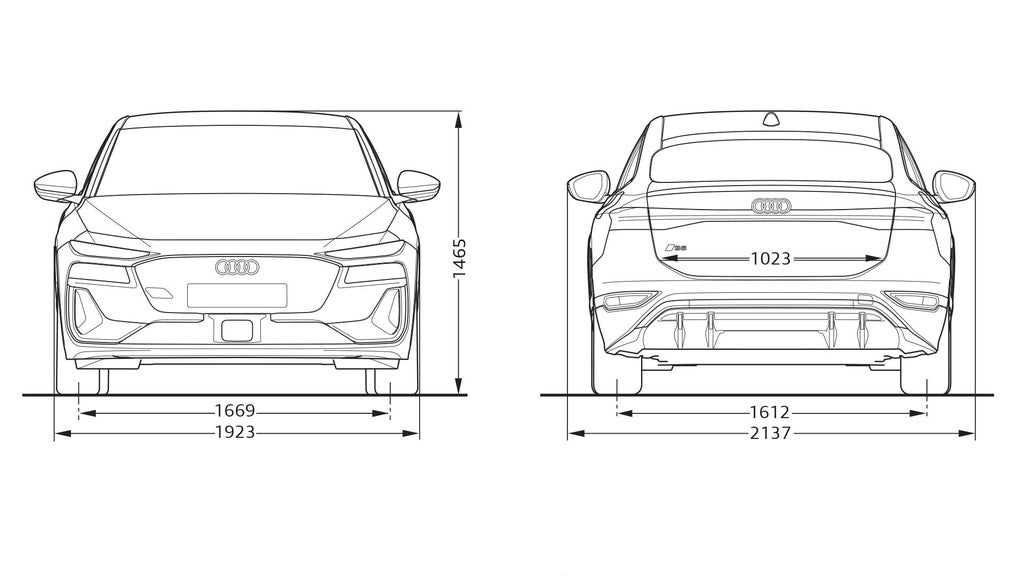Audi S6 Sportback e-tron mått fram och bak