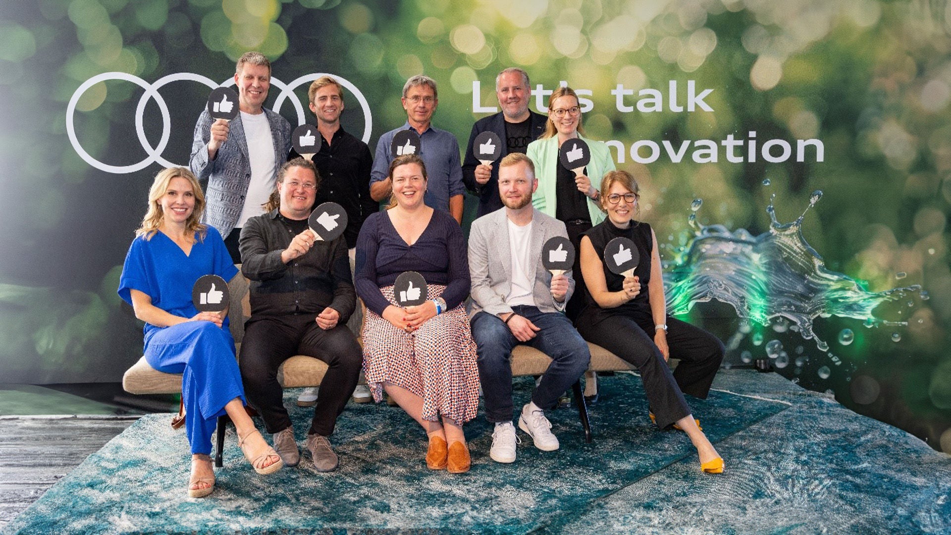Gruppenfoto der Let's Talk Greenovation Teilnehmer bei der Kieler Woche