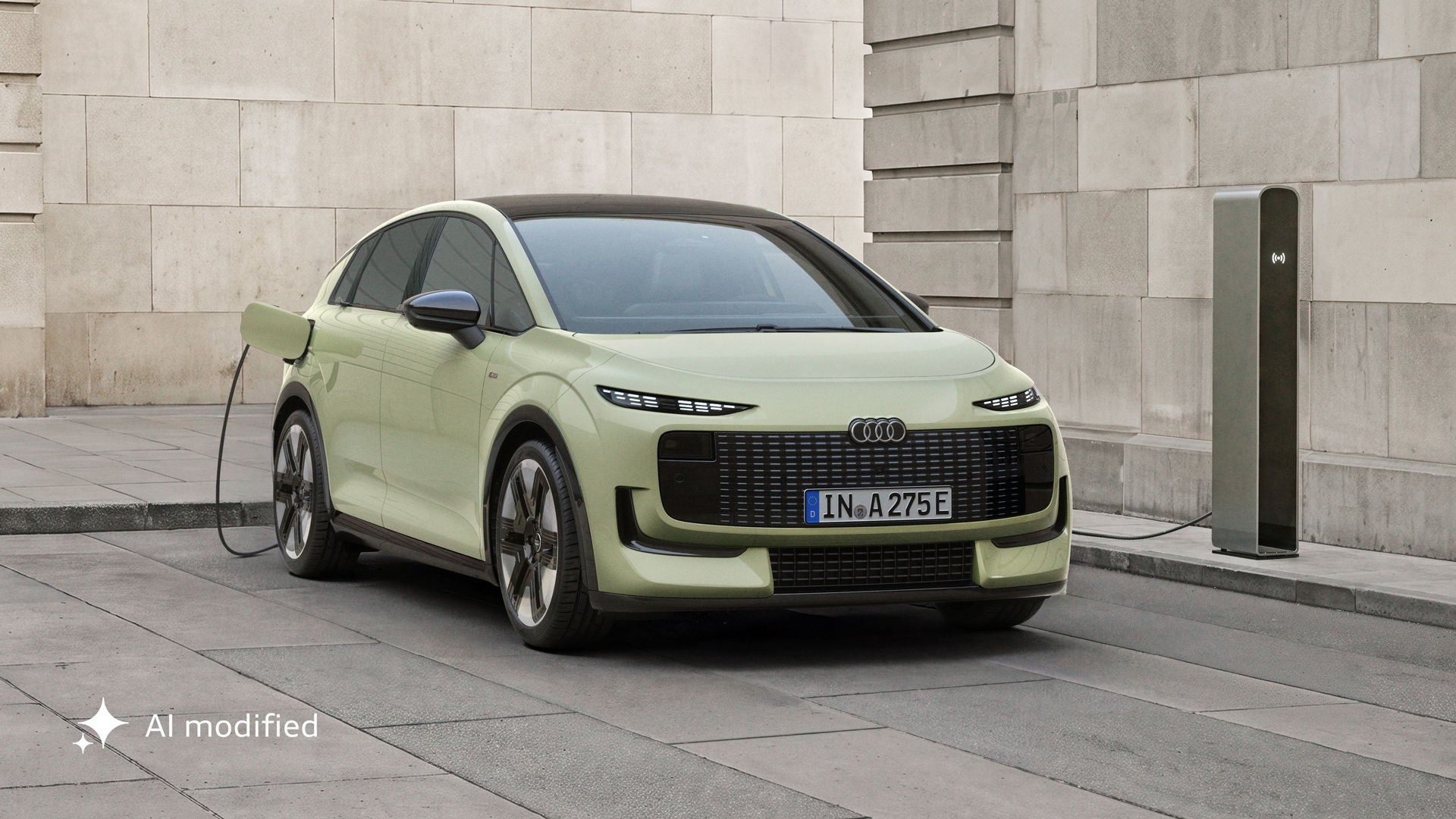 Carga del Audi A2 e-tron. 