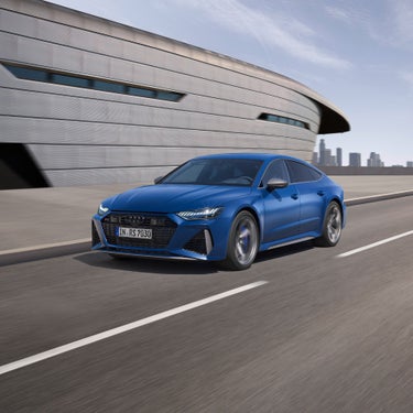 Dynamische Frontansicht des RS 7 Sportback