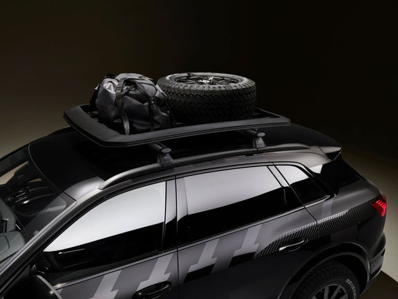 The roof rack on the Audi Q8 e-tron edition Dakar.
