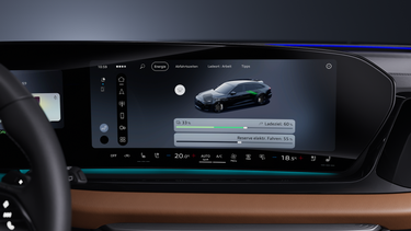 Nahaufnahme des MMI-Displays mit Fokus auf die verschiedenen Fahrmodi.