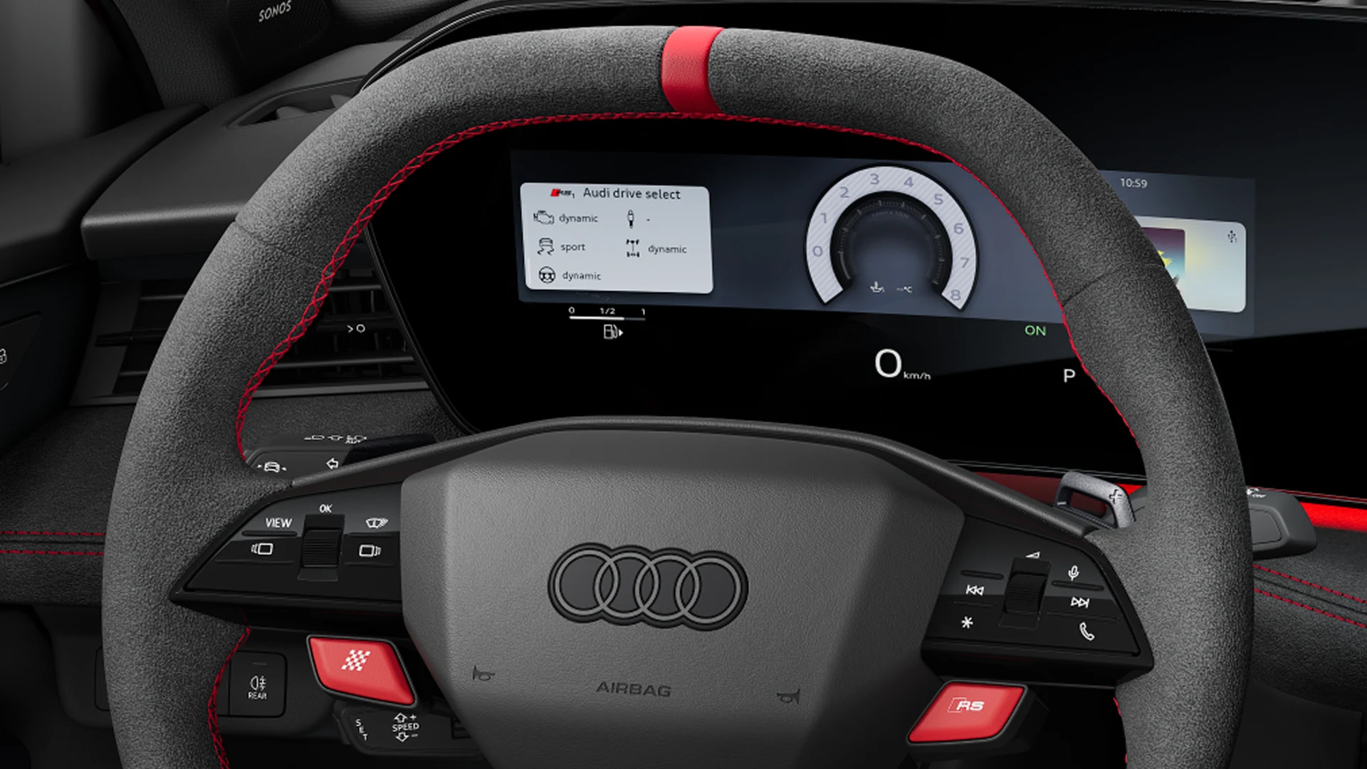 Audi RS 3 Sportback flat top steering wheel