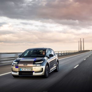 Audi A2 e-tron in een camouflage-wrap