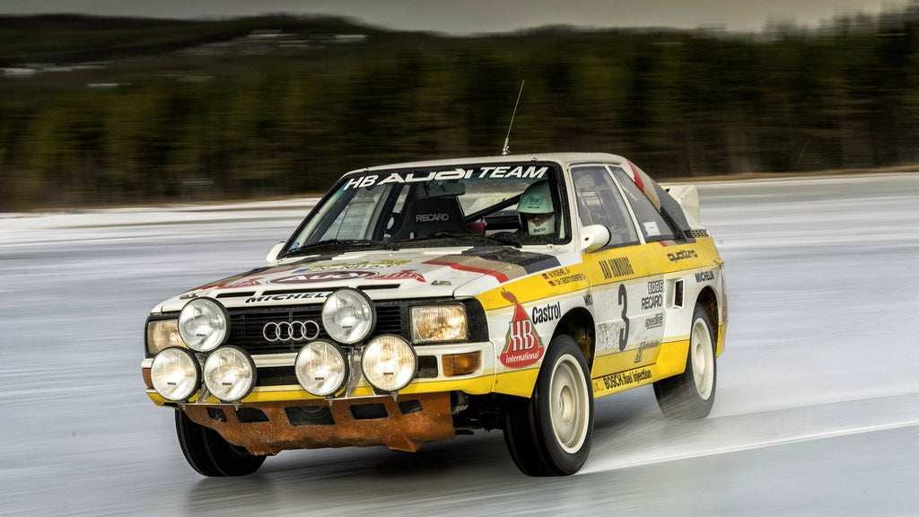 Der "Ur-quattro" auf vereister Offroad Piste