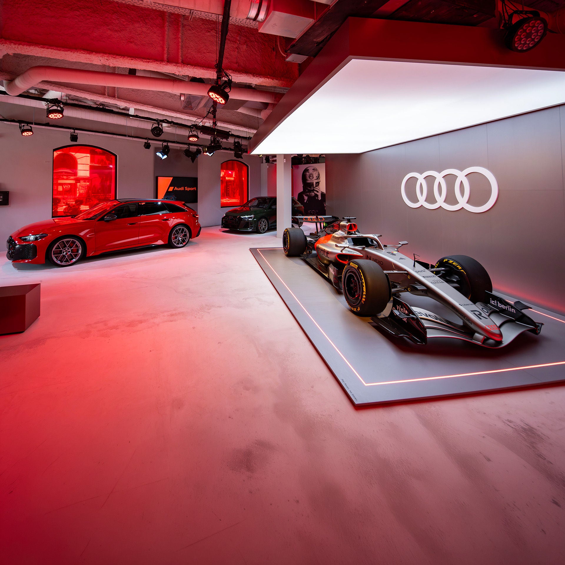 Pop-up del equipo Audi de Fórmula 1 – Audi Revolut F1 Team. 