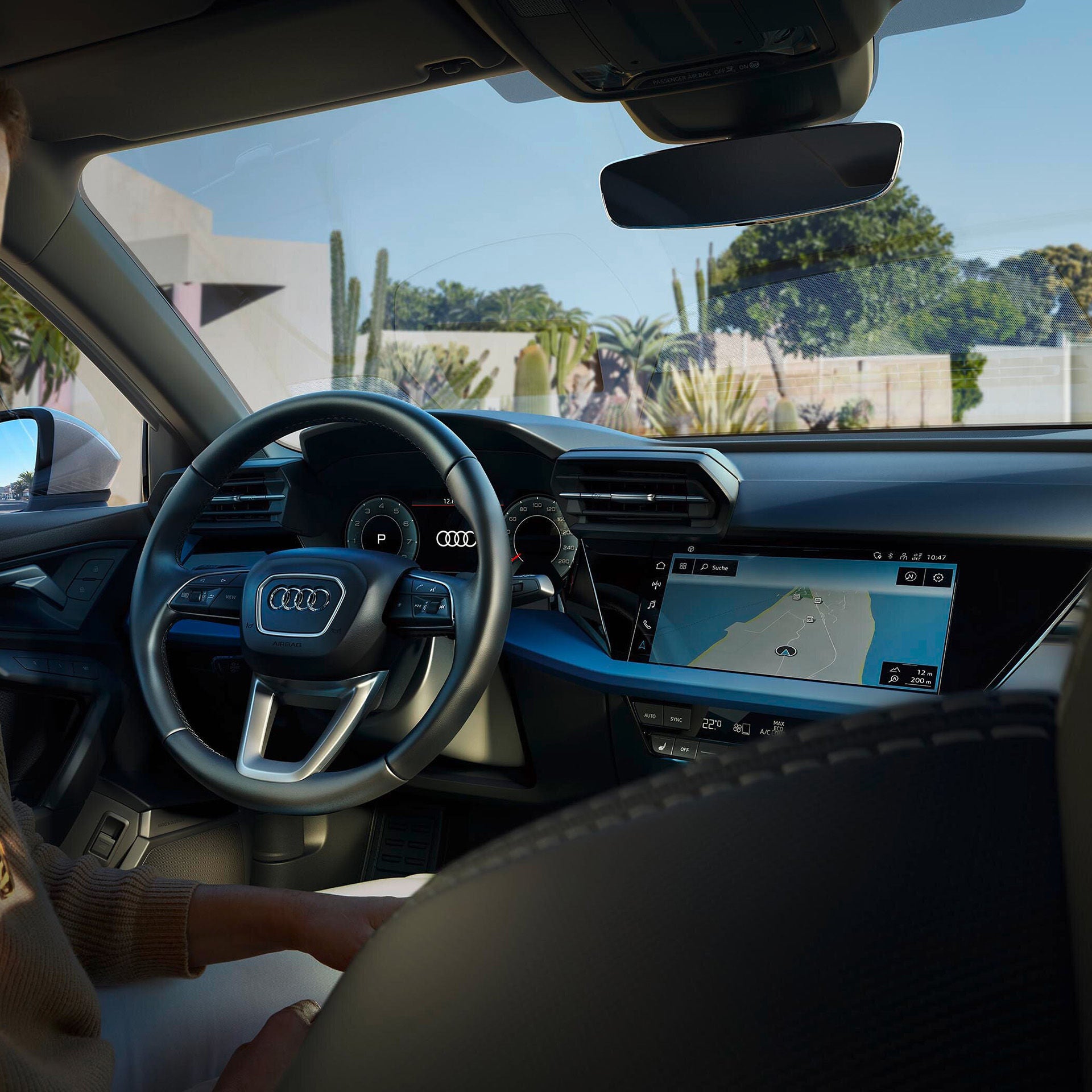 Foto del equipamiento del Audi A3 2024.