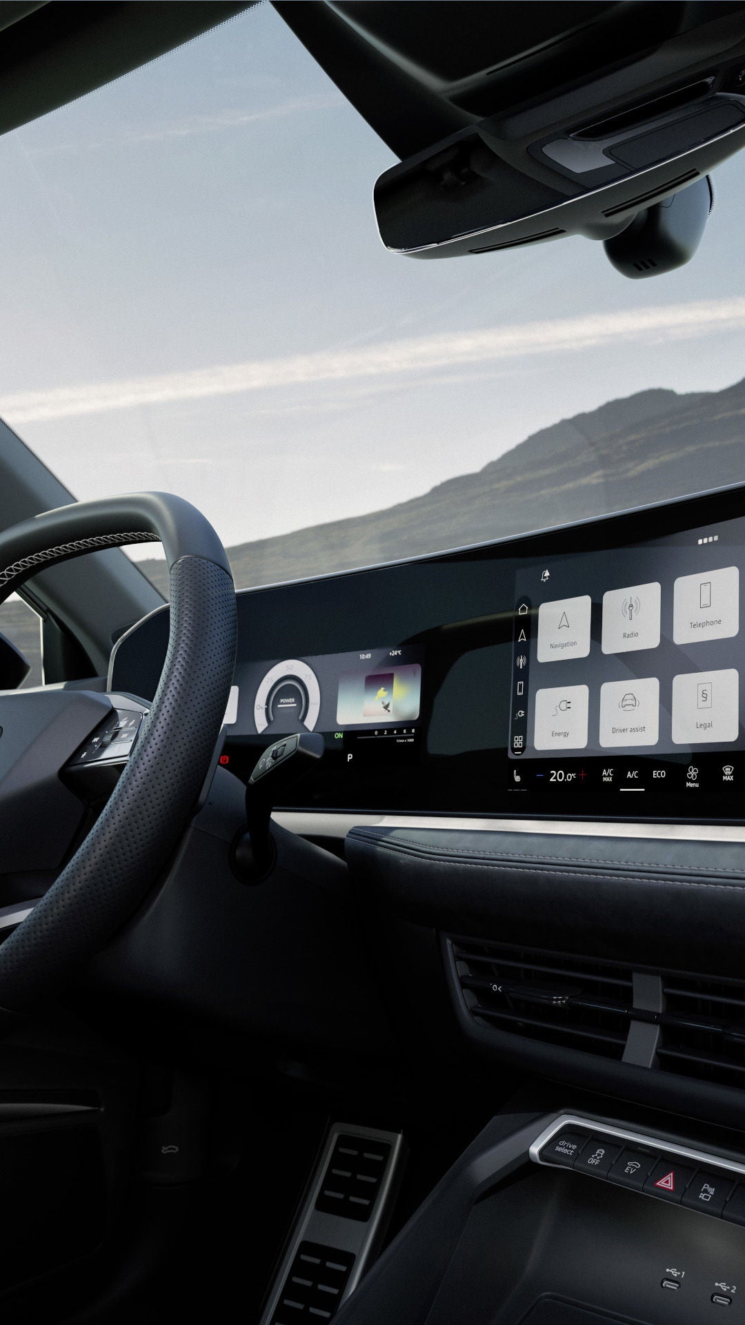Panoramadisplay van de A3 Sportback e-hybrid