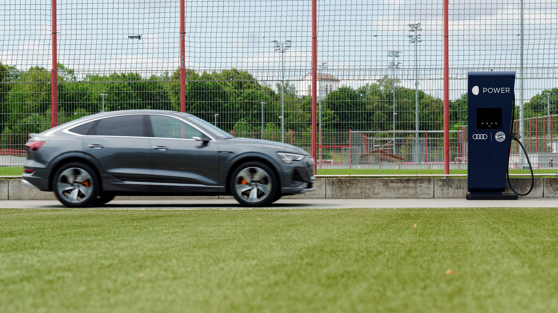 Charging station at the FC Bayern training ground
