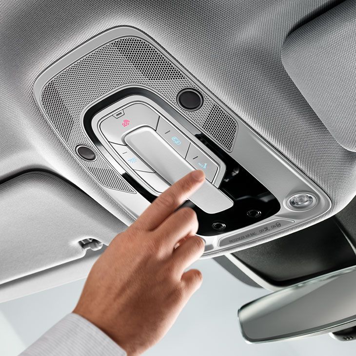 Foto de los Botones de Asistencia Audi Service para emergencias y asistencia en carretera. 