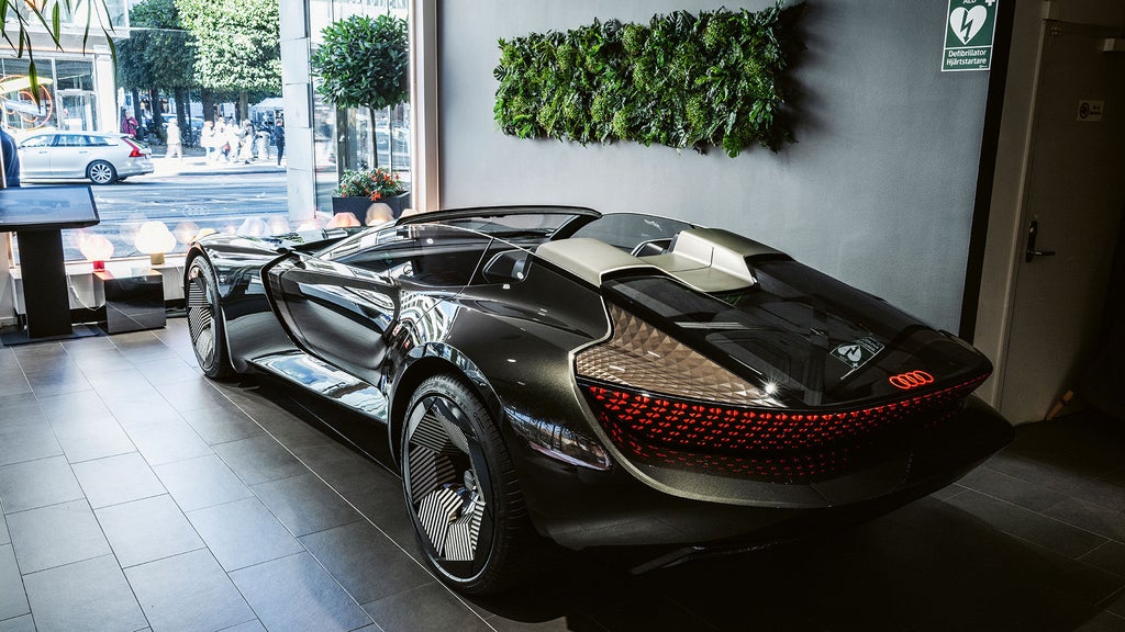 Konceptbilen Audi skysphere på Audi Studios i Stockholm. 