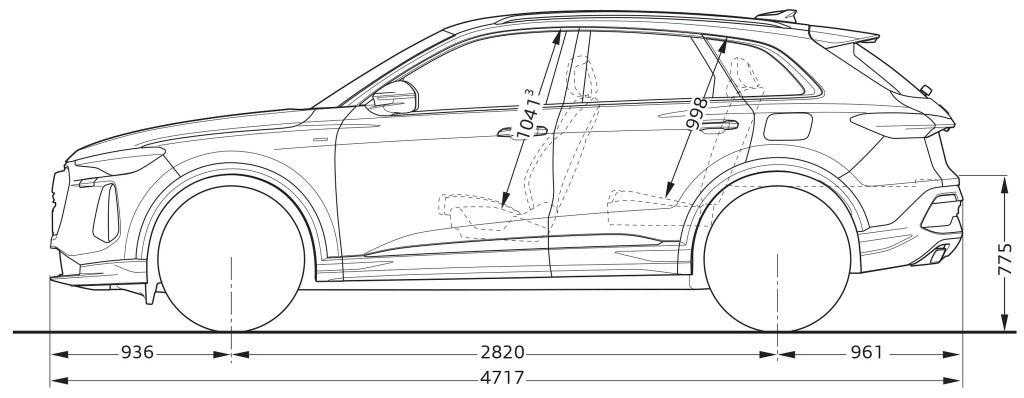 Q5 e-hybrid från sidan