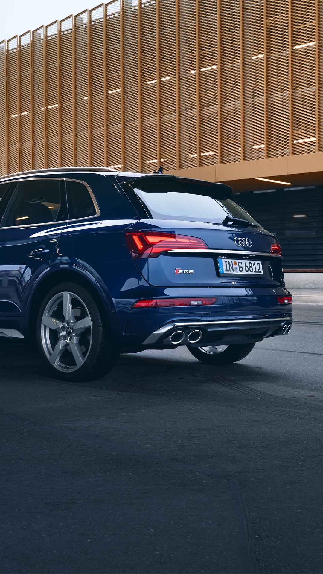Audi SQ5 rear view from the side