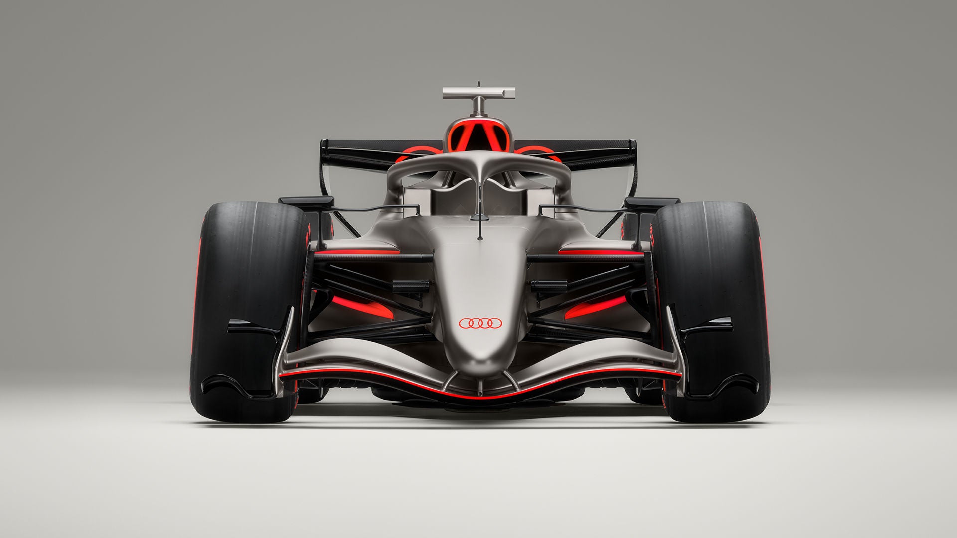 Front-visning av Audi R26 konseptbil.
