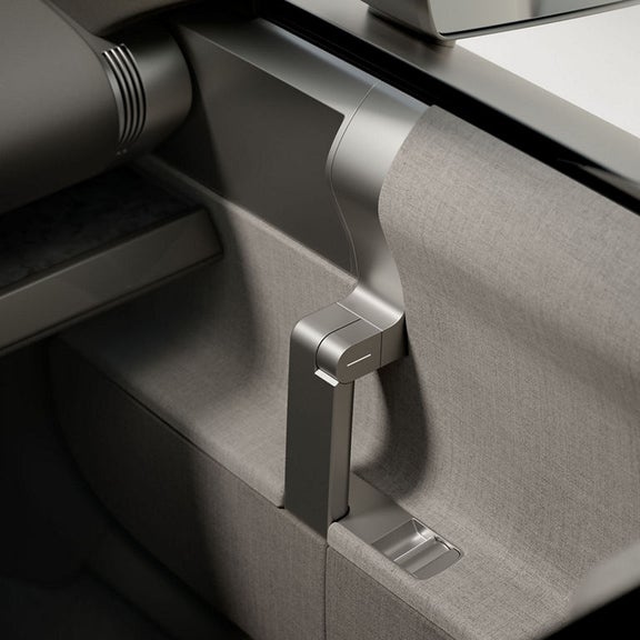 Close up on interior elements of the Audi Concept C.