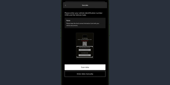 The myAudi app displaying an  'Generating your vehicle...' message with a loader