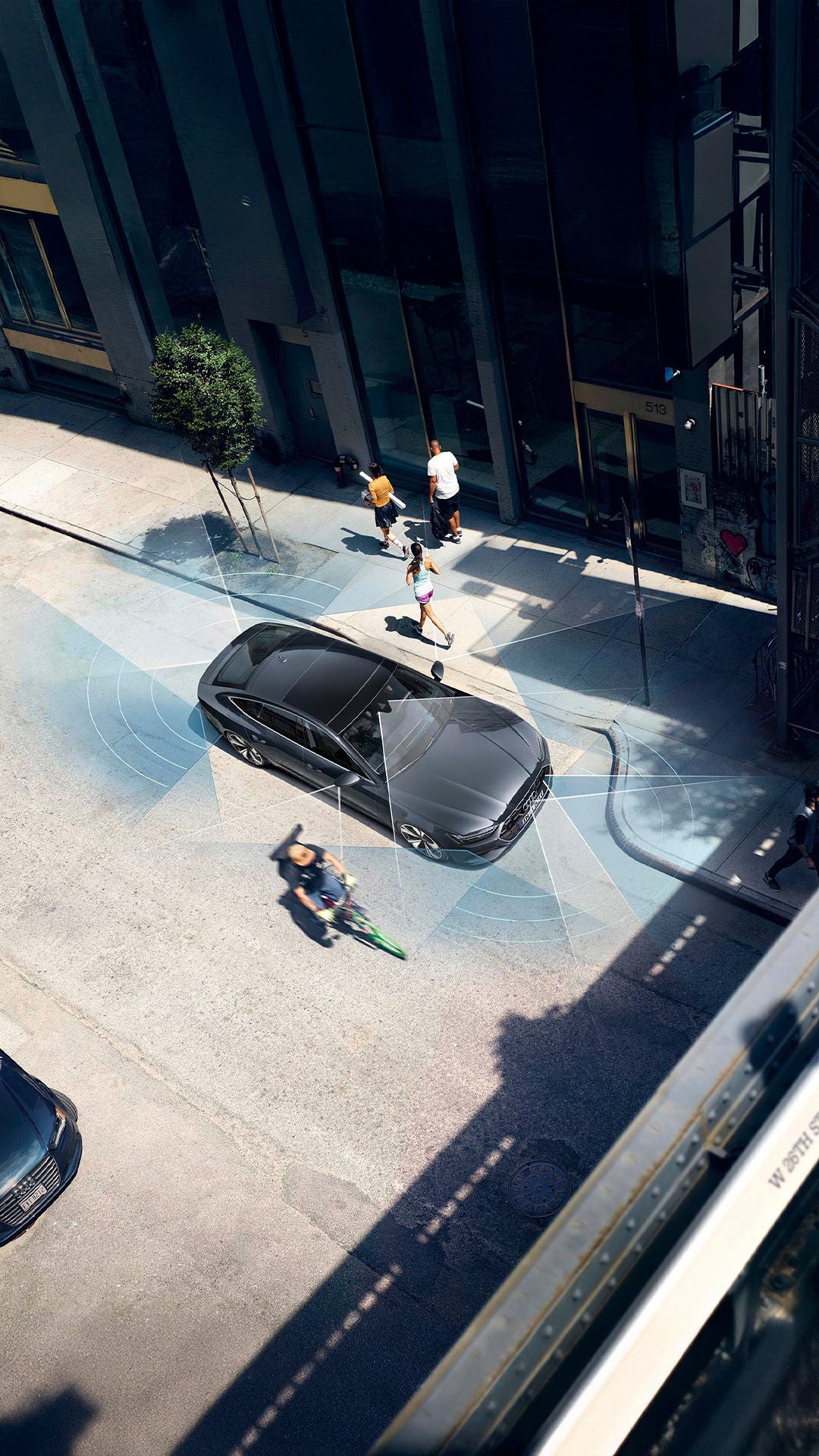 Foto de las tecnologías de asistencia de Audi.  