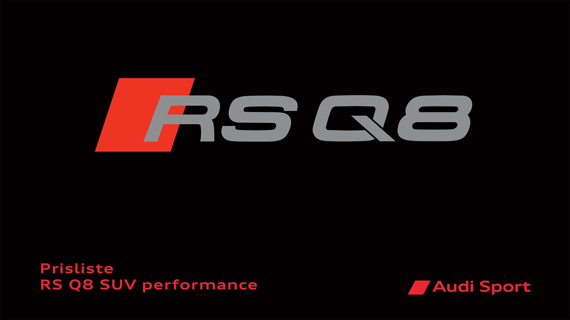 Forside prisliste Audi RS Q8