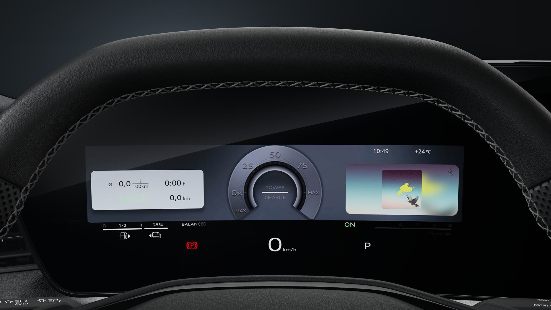 Nahaufnahme des Audi virtual cockpit plus.