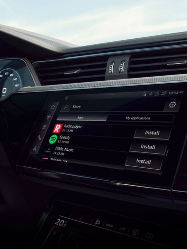 Foto de la tienda de aplicaciones de Audi.