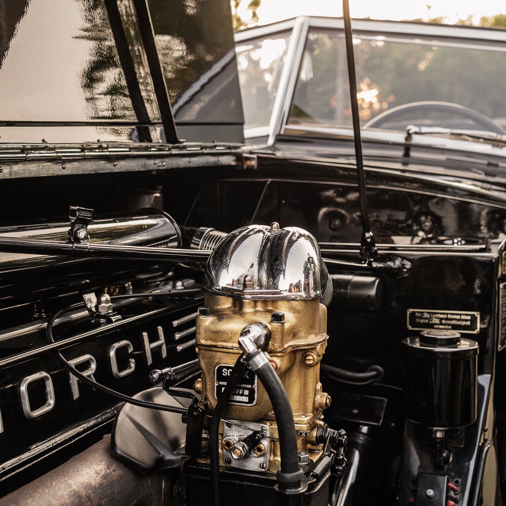 Kromdetaljer på en Horch