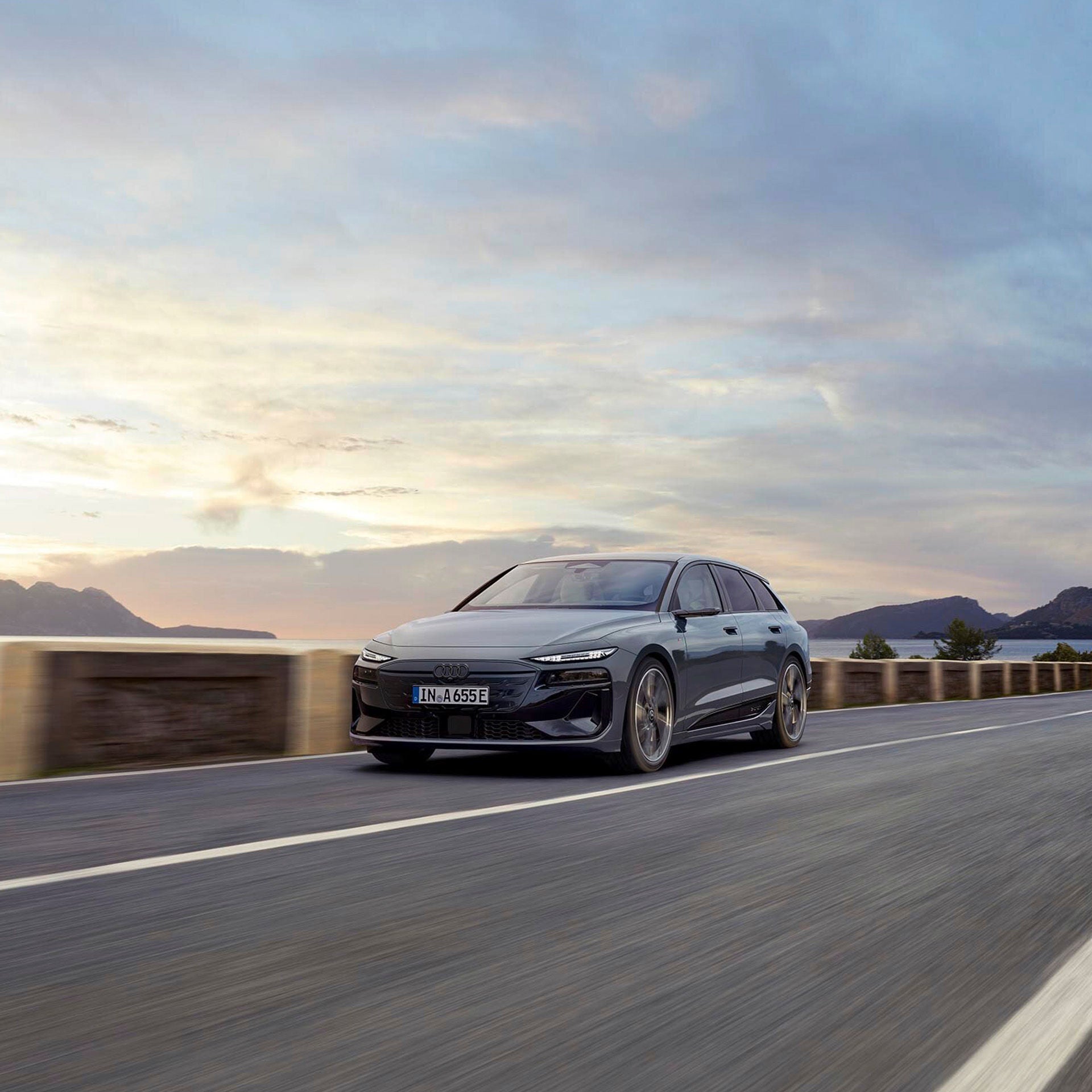 Motor de un Audi A6 e-tron de segunda mano. 