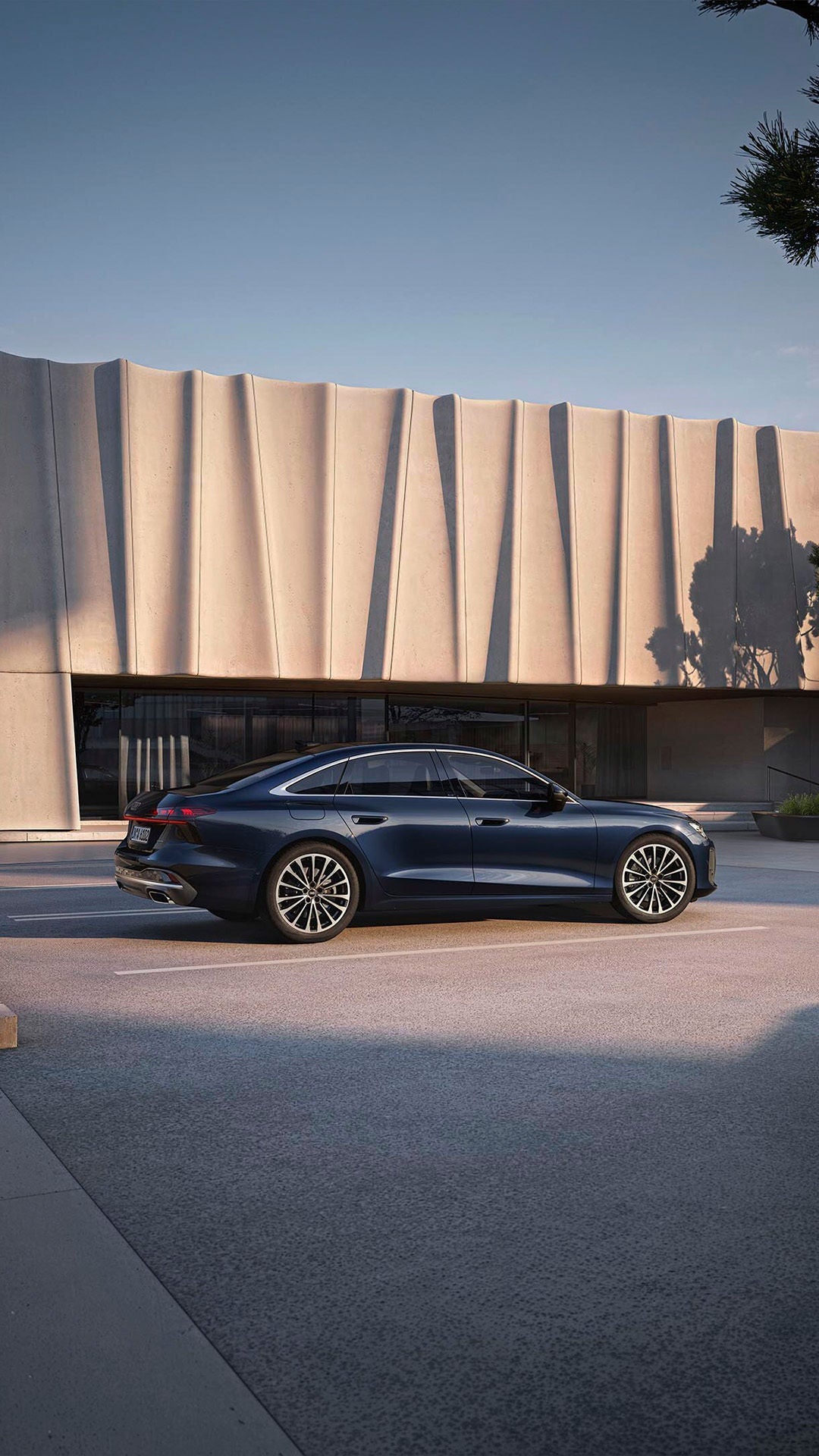 Foto de un Audi sedan, una berlina de cuatro puertas.
