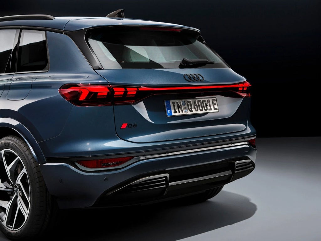 Audi rings on the rear of a vehicle