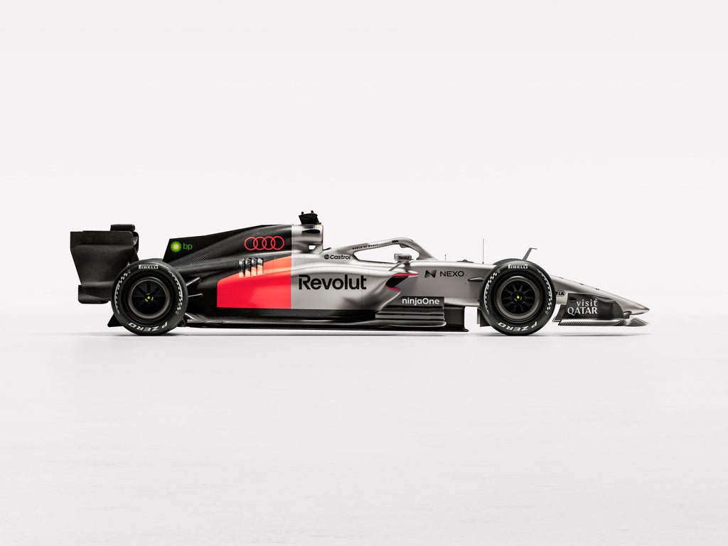 Side view of the Audi R26.