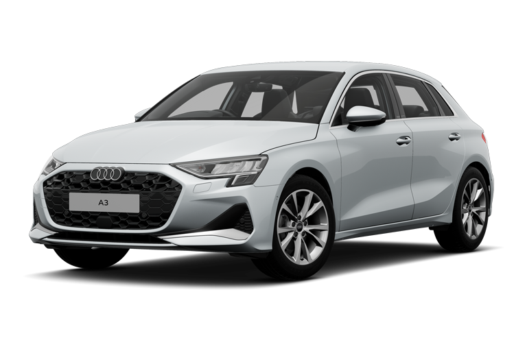 White Audi A3 Sportback render