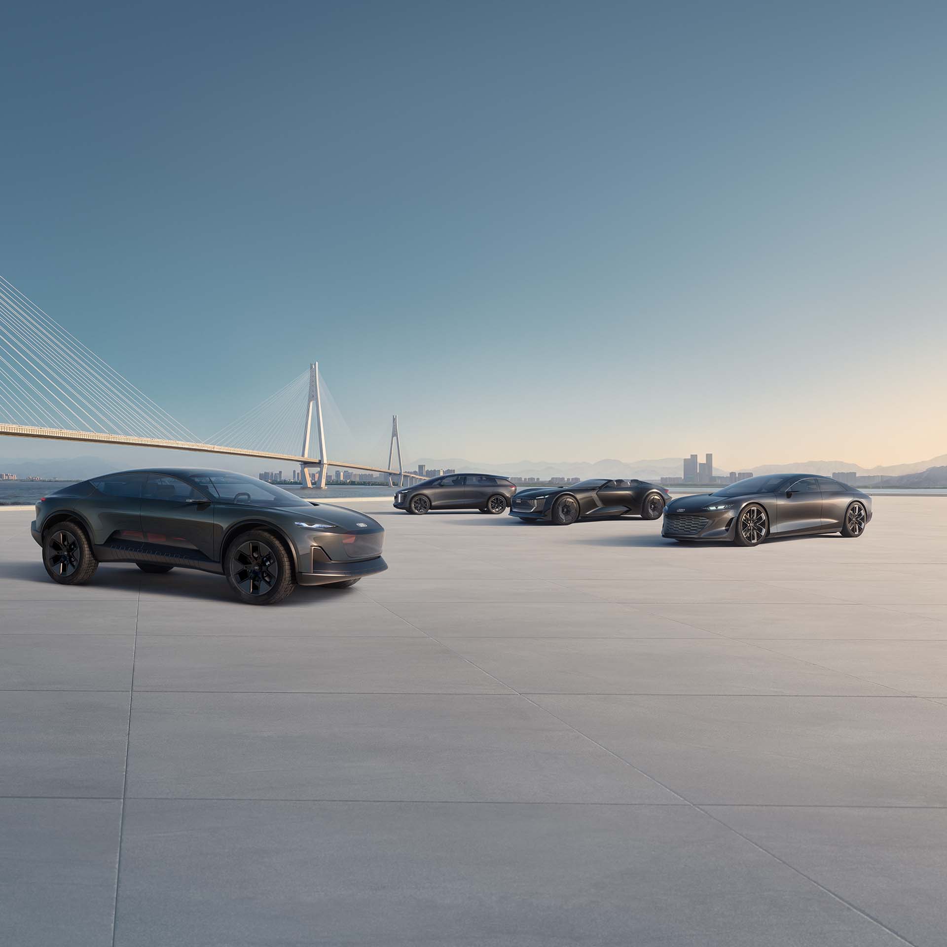 Audi activesphere konseptbil, Audi urbansphere konseptbil, Audi skysphere konseptbil, Audi grandsphere konseptbil