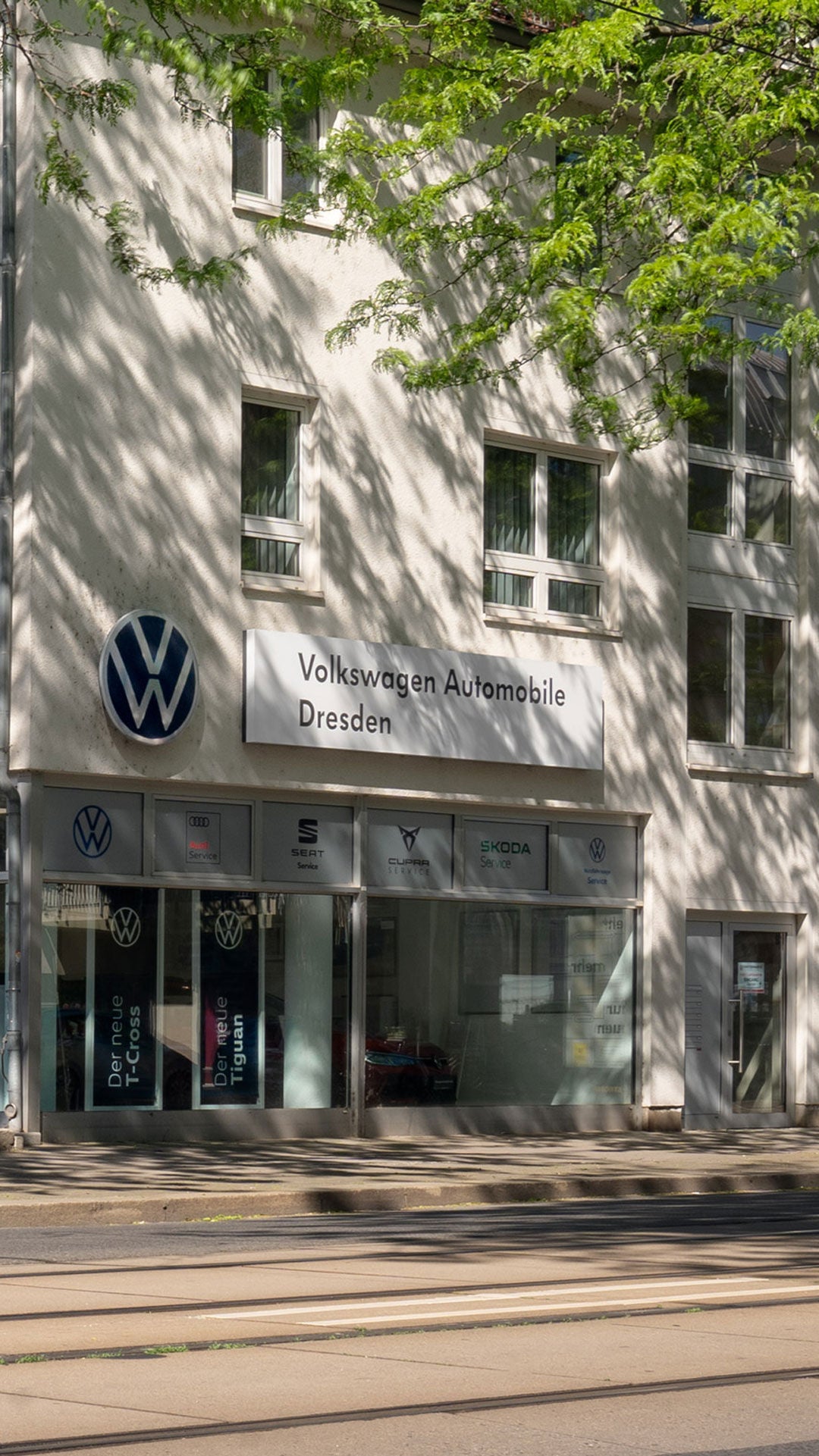 Außenansicht Volkswagen Automobile Dresden