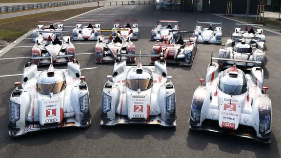 Alla 13 LMP-modeller uppradade i Neuburg.