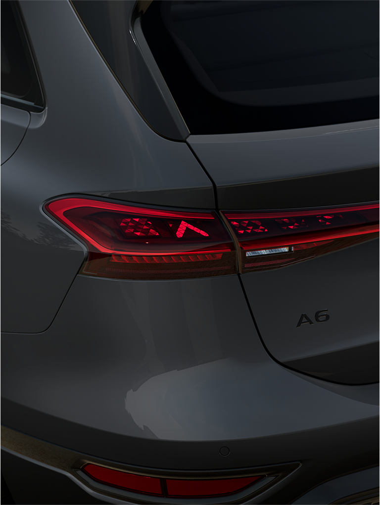 Innenansicht eines Audi mit großem Panoramaglasdach, das sich elektronisch tönen lässt. Die Bildsequenz zeigt die schrittweise Verdunkelung des Dachs von vollständig transparent bis zu einem gestreiften Muster.