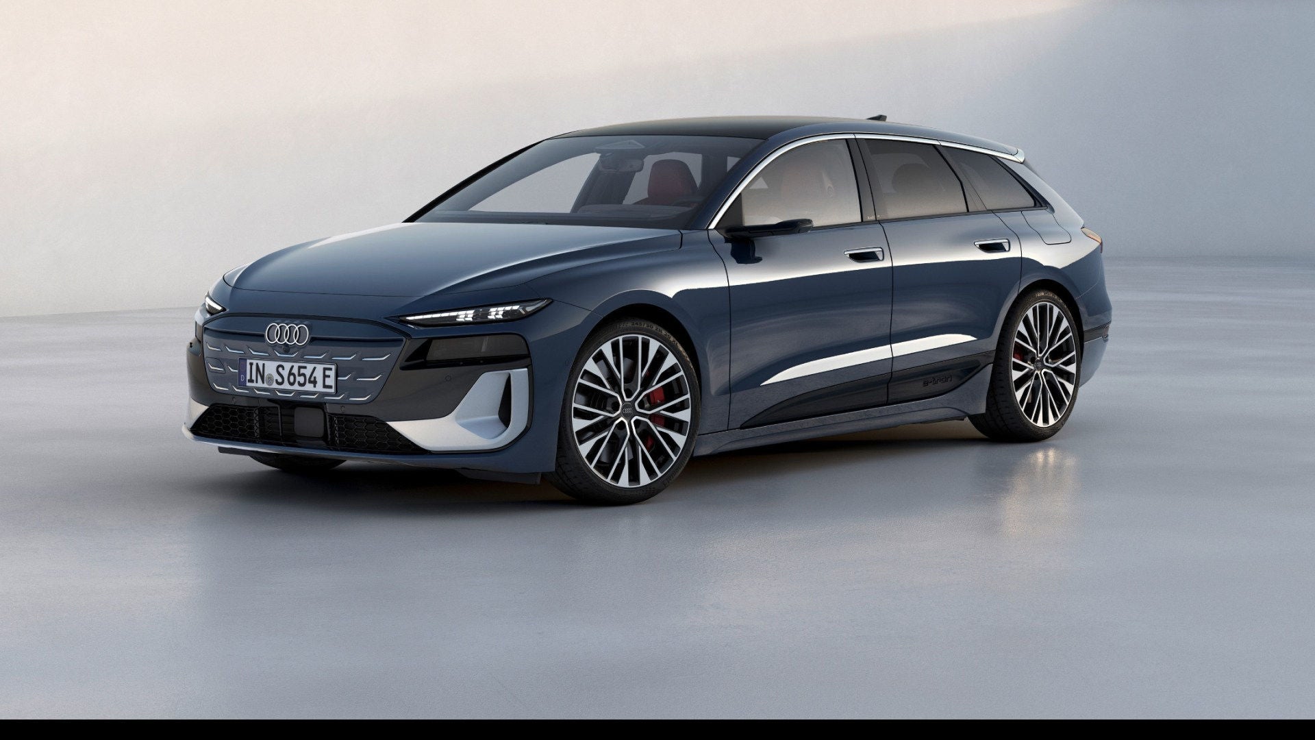 Seitenansicht Audi S6 Avant e-tron. 