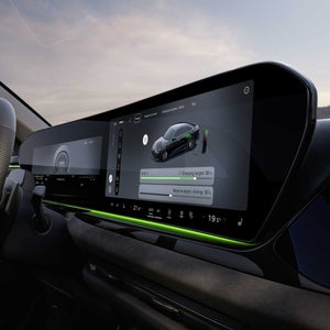 Vy över MMI-displayen och förardisplayen i A6 Avant e-hybrid.
