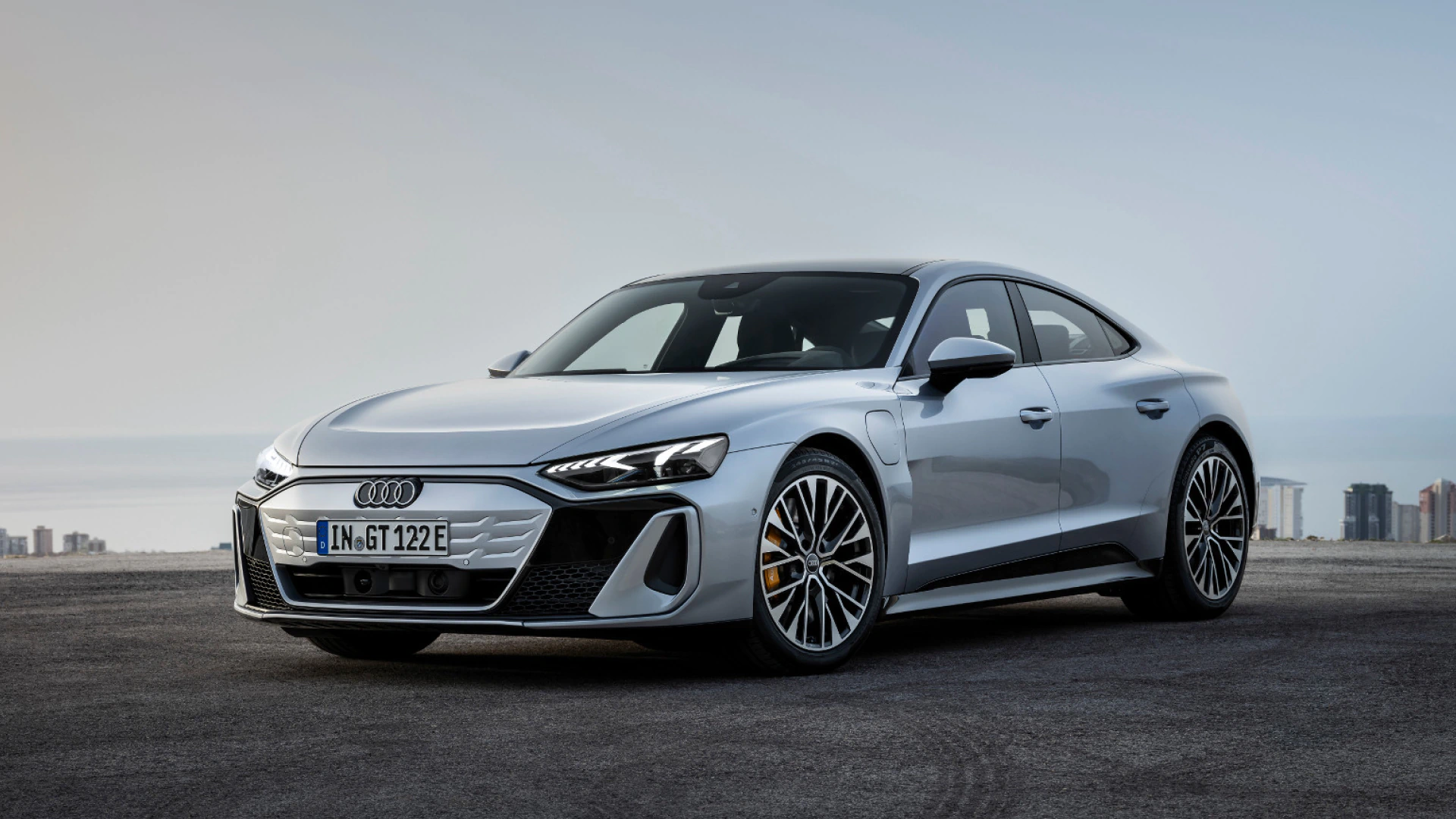 Front view of the Audi S e-tron GT.