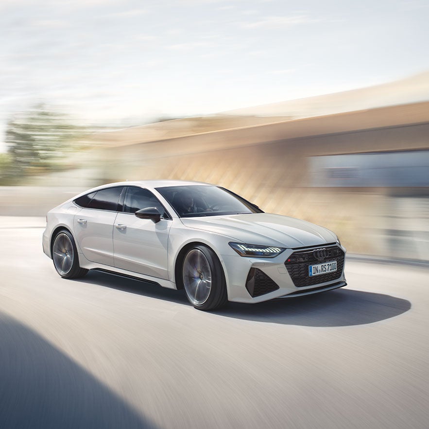Dynamische Seitenansicht Audi RS 7 Sportback