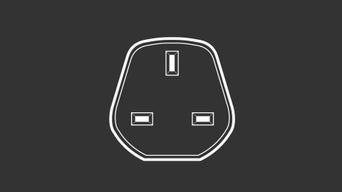 Illustration of a 3 pin domestic socket