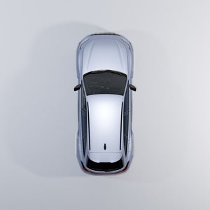 Top view of the Audi RS 5 Avant in the special Singapore paint finish.